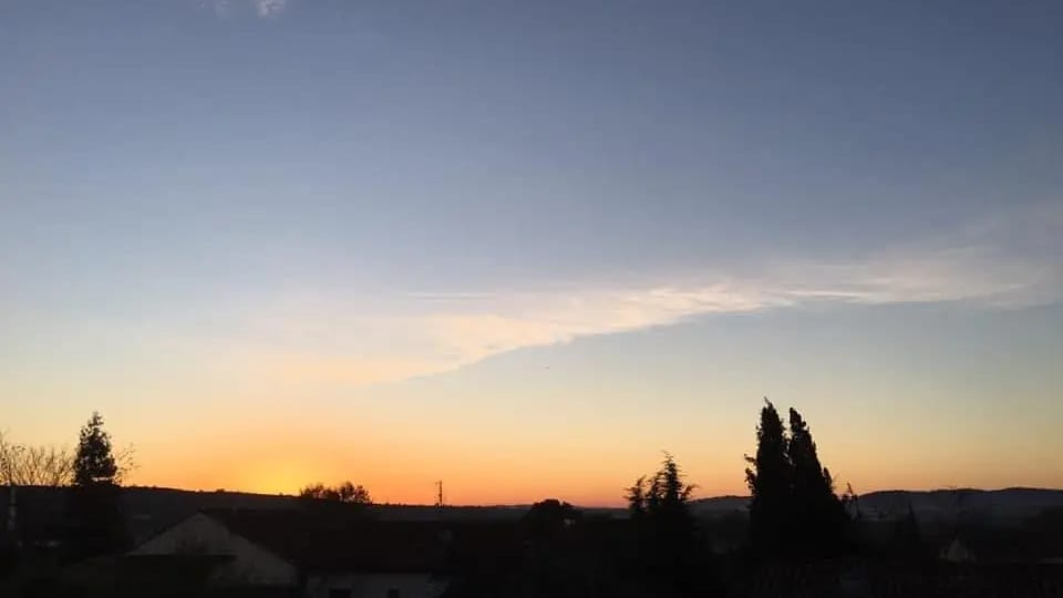 Cévennes : de belles couleurs dans le ciel au réveil ce matin