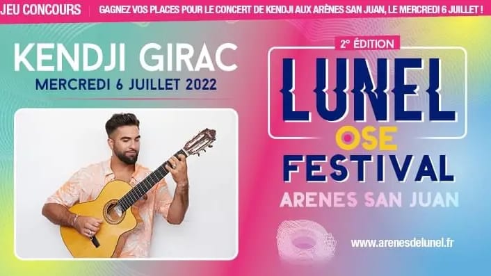 Hérault. Lunel : gagnez vos places de concert pour Kendji le mercredi 6 juillet