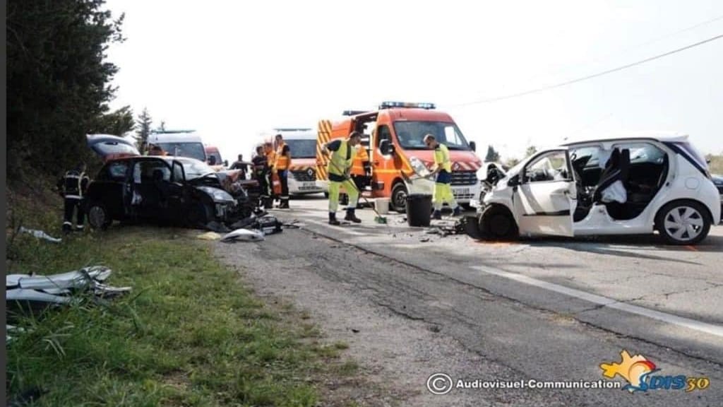 ACCIDENT. Gard : 4 blessés dans un violent choc frontal à Saint-Gilles