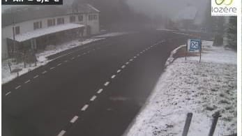 Lozère : la station de ski de La Baraque des Bouviers sous la neige