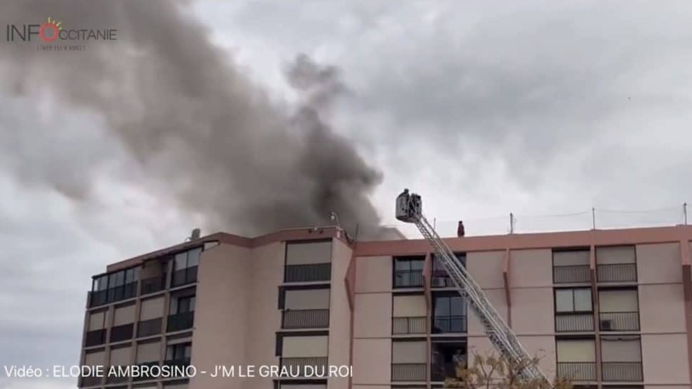 Grau-du-Roi : un incendie se déclare sur la toiture d’un immeuble