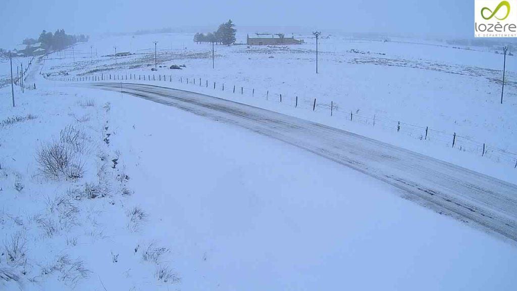 Lozère : circulation difficile sur les routes suite aux fortes chutes de neige