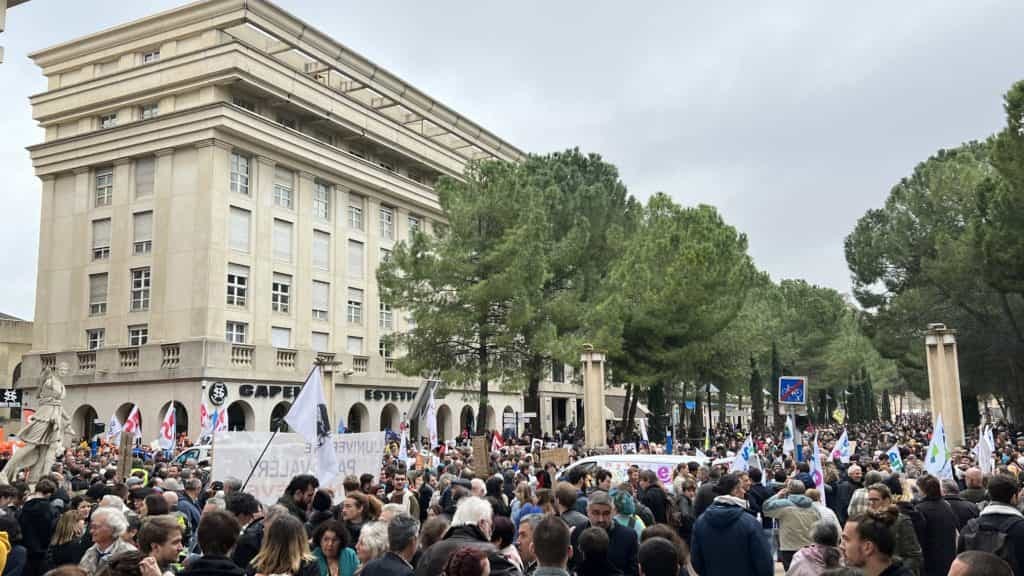 Montpellier : très forte mobilisation en cours contre la réforme des retraites