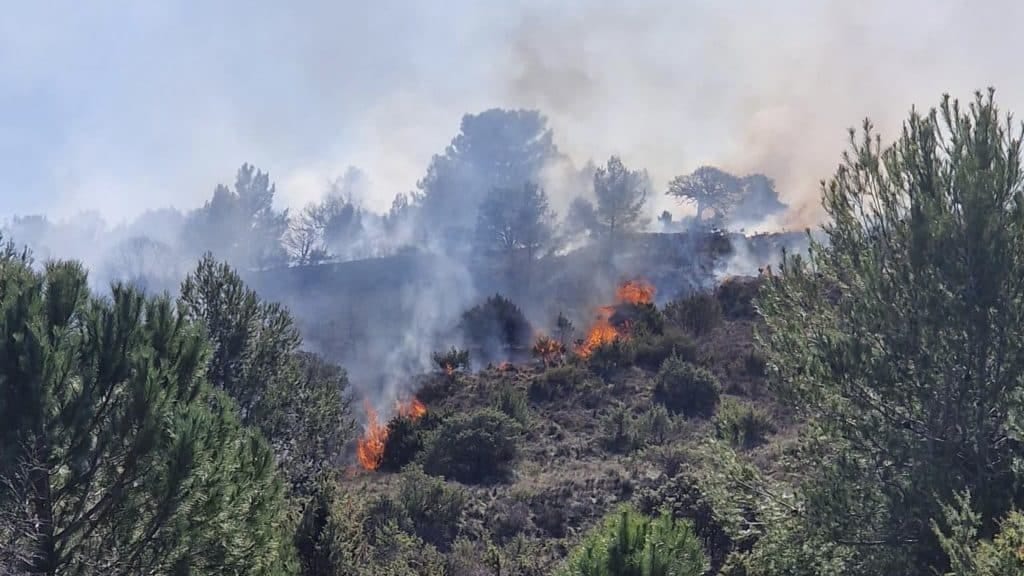 Gard : un feu de végétation se déclare sur les hauteurs de Gajan