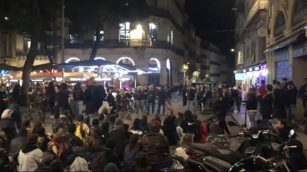 Montpellier : manifestation de la jeunesse en cours contre la réforme des retraites