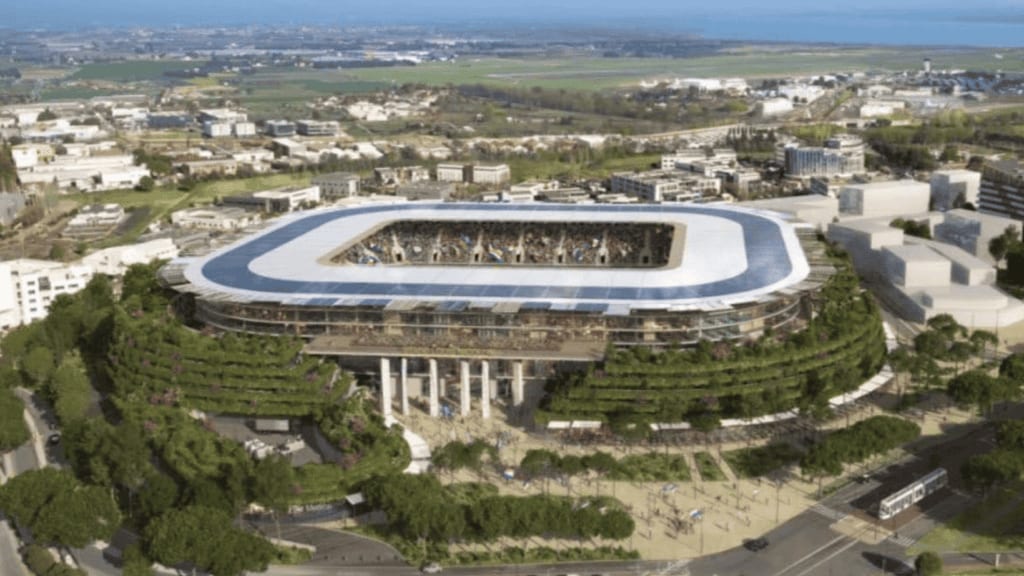 Les images du futur stade Louis Nicollin dévoilées par erreur par la ministre des Sports, Amélie Oudéa-Castéra