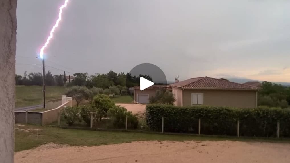 Gard : alors qu’il filme l’orage, la foudre s’abat à quelques mètres de lui !