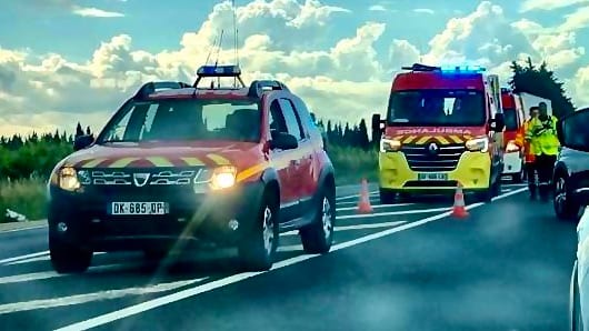 Au sud de Nîmes : important accident de la circulation entre Bouillargues et Bellegarde