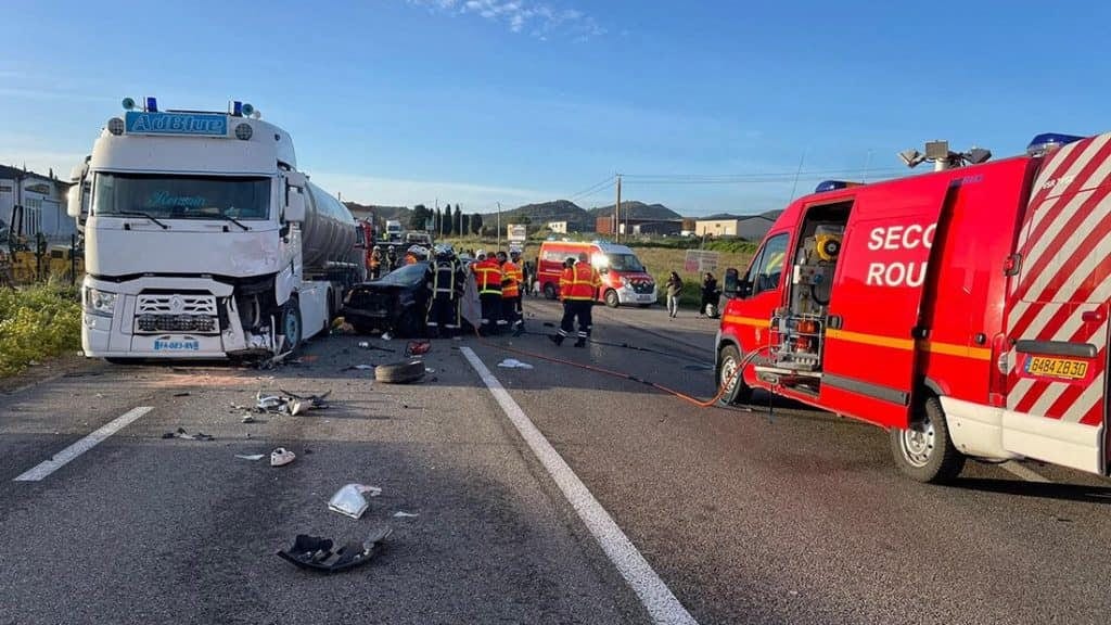 Accident dans le Gard : un décès et plusieurs blessés ce jeudi