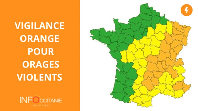 Orages violents en Occitanie : plusieurs départements en vigilance orange