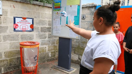 Montpellier : le dispositif « corbeille basket », pour jeter ses déchets de façon ludique