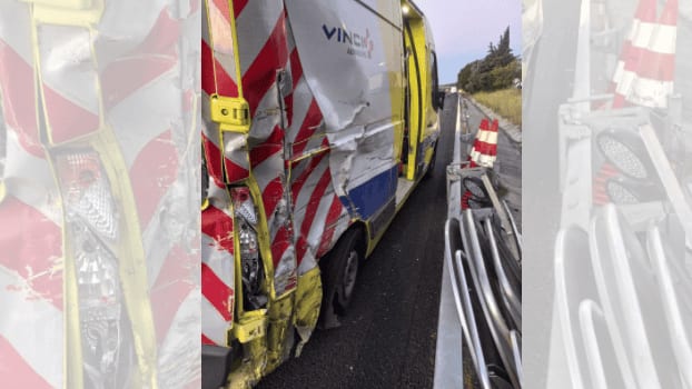Gard : un fourgon Vinci Autoroute percuté sur l’autoroute A9, une personne légèrement blessée