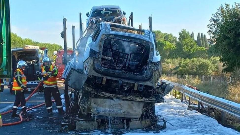 Montpellier-Nîmes : un bouchon de 10 km sur l’autoroute A9 suite à l’incendie d’un poids-lourd