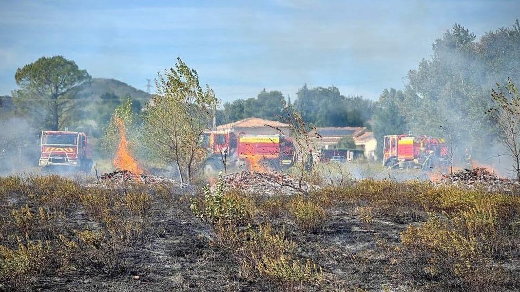 Gard Rhodanien : un feu détruit 3000 m2 de végétation à Saint-Laurent-des-Arbres