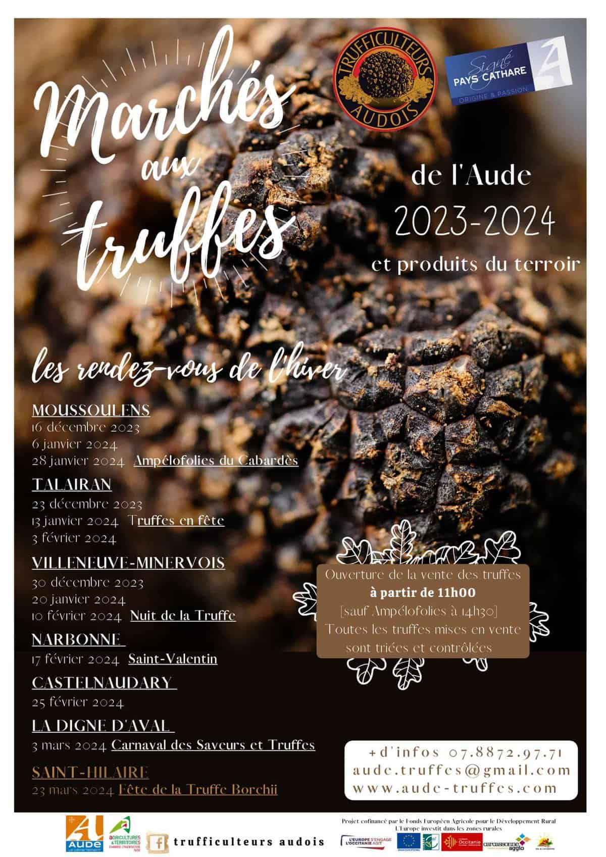 Marché aux truffes de de l'Aude