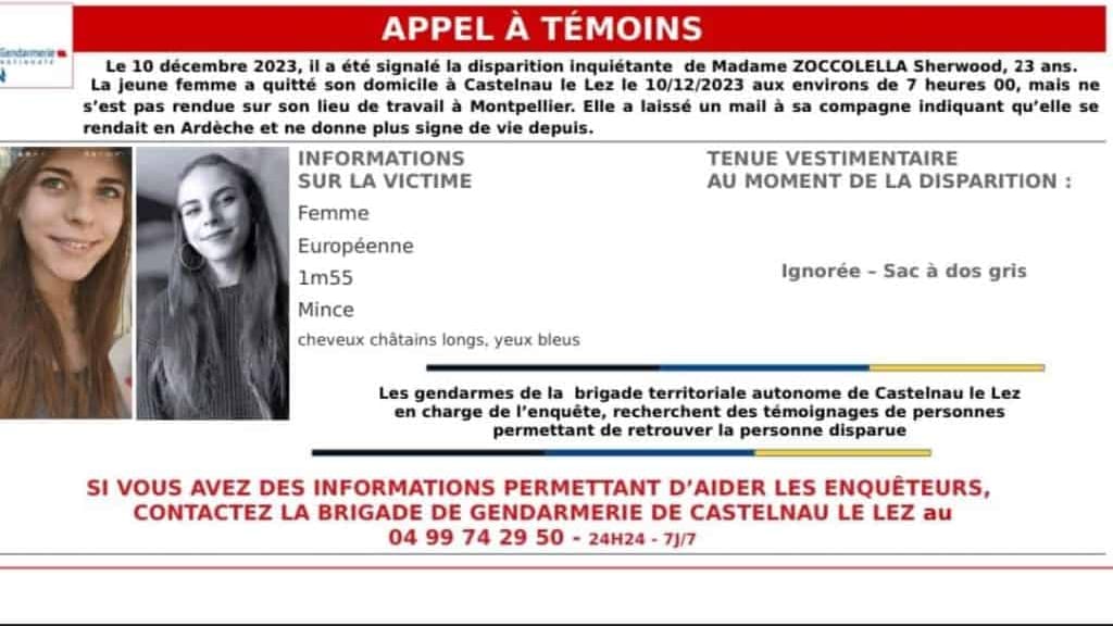Hérault : disparition inquiétante d’une jeune femme