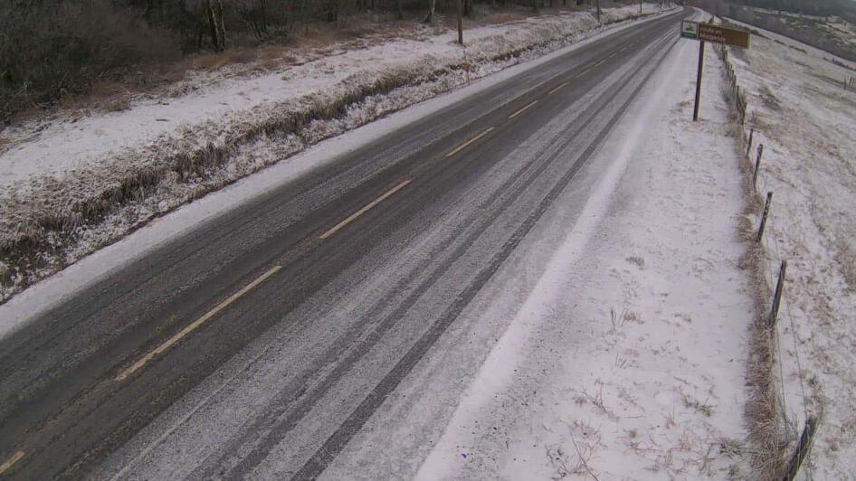 Route verglacée météo