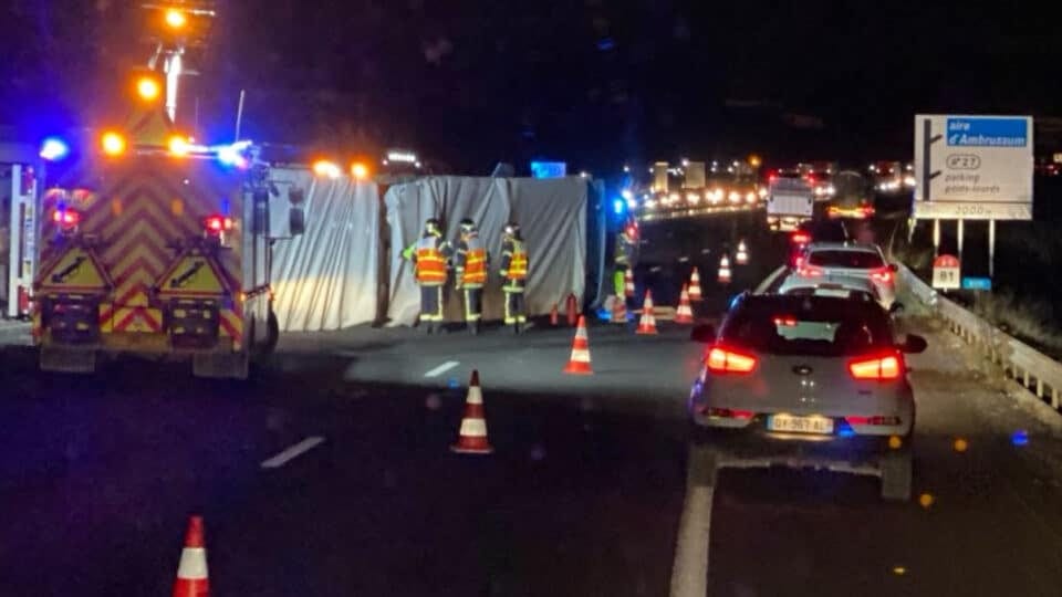 Hérault : coupure de l’autoroute A9 suite à un accident impliquant un camion