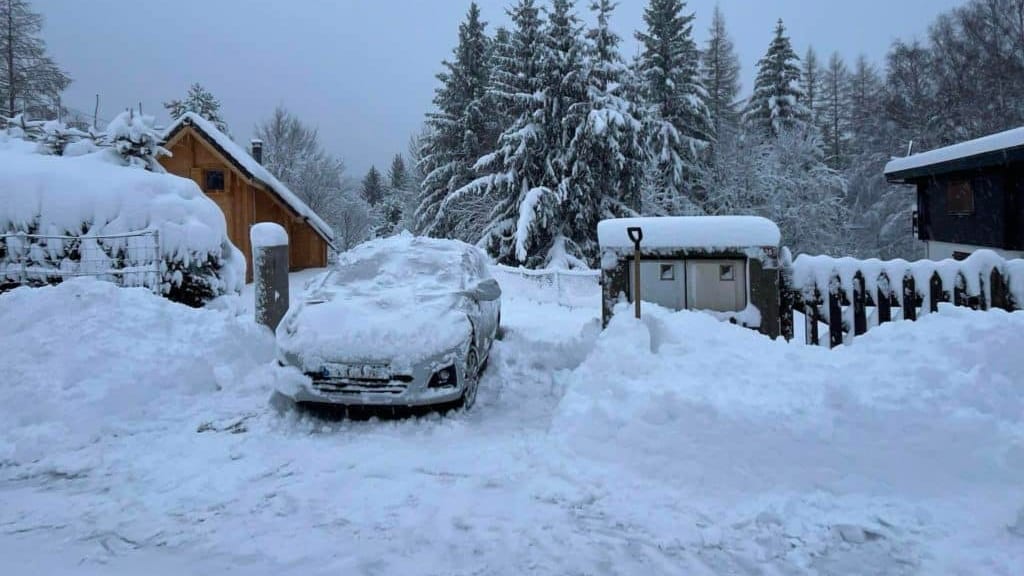Météo : les images du massif de l’Aigoual sous 30 cm de neige