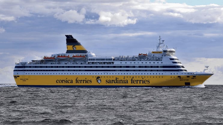 Nouvelle liaison entre Sète et la Corse - Crédit photo Le "Mega Victoria" © Corsica Ferries