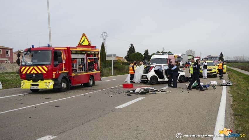 Gard : dramatique accident mortel sur la RN 113 à Milhaud