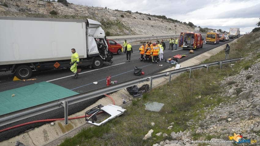 Accident sur l’A9 dans le Gard : 3 blessés dont 1 grave