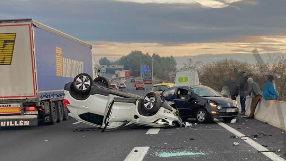 Gard : accident spectaculaire sur l’autoroute A9