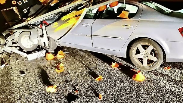 Occitanie - accident de la route près de Perpignan - photo DR