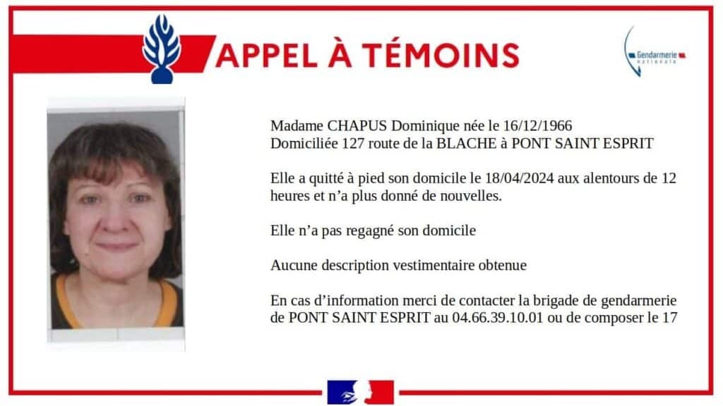 Disparition dans le Gard