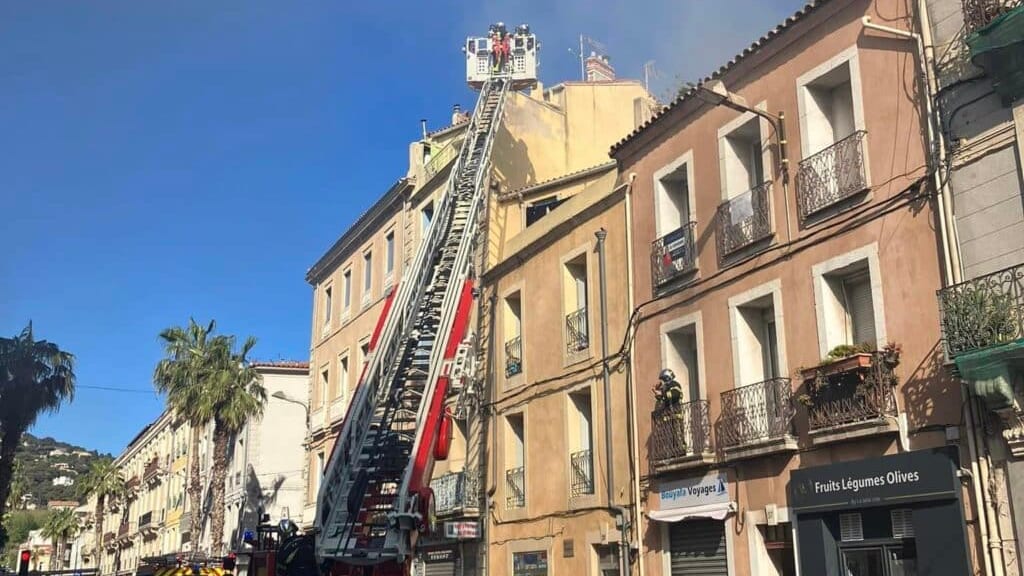 Incendie à Sète - photo Michel Brel (pour l'amour de Sète)