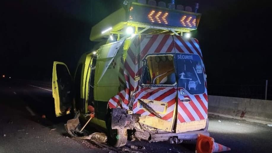 Autoroute A9 : un fourgon de Vinci violemment percuté la nuit dernière