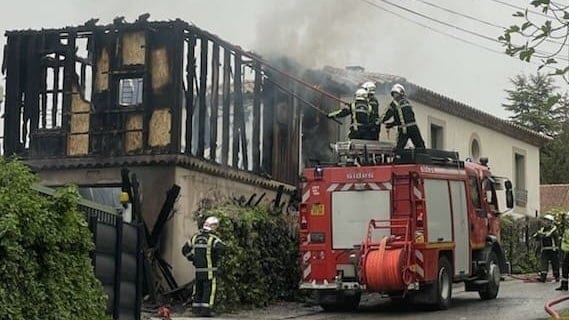 Un violent feu se déclare près de Sommières dans le Gard : Photo : SDIS 30