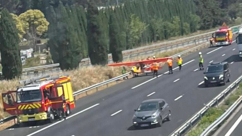 Nîmes : un aéronef se pose sur l’autoroute A9