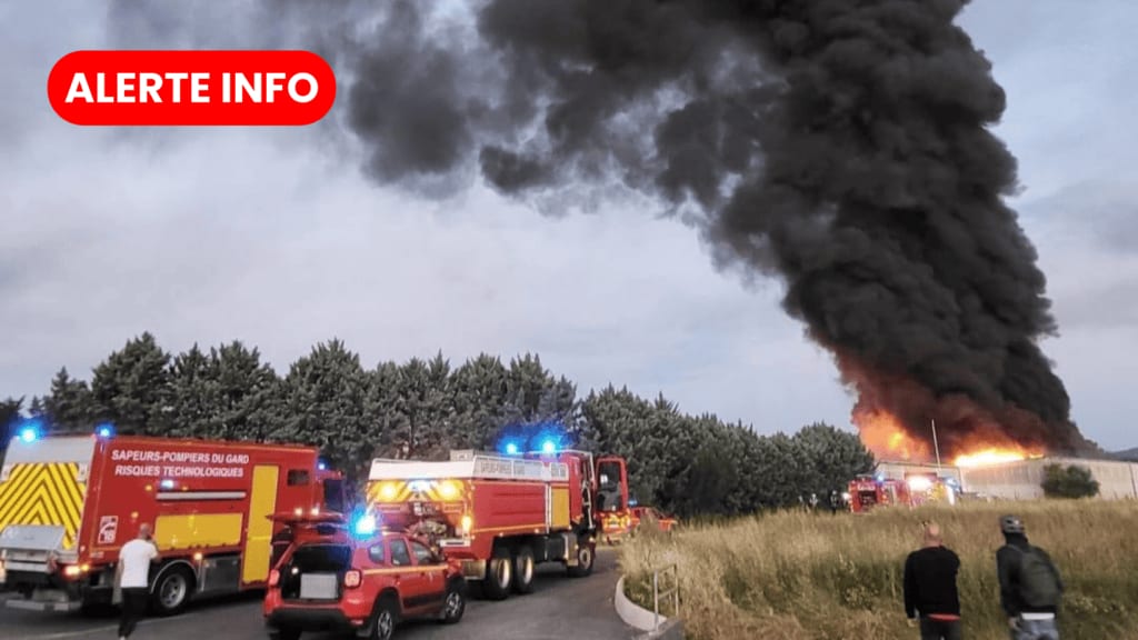 Gard : énorme incendie dans une usine d’huiles près d’Alès