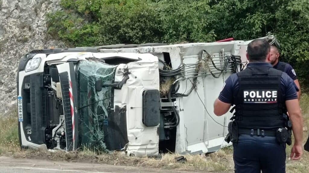 Accident aux Angles dans le Gard , photo DR