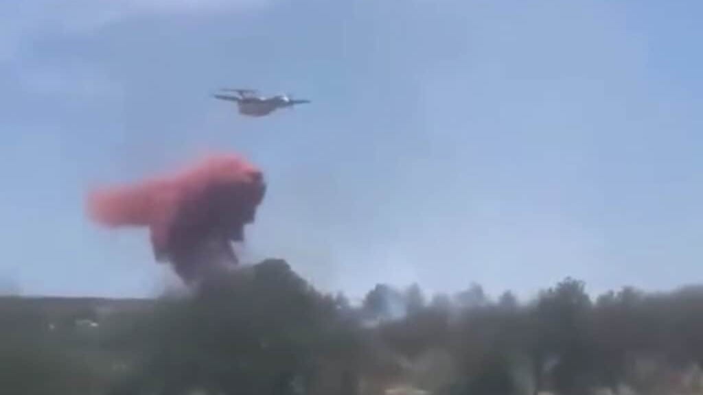 Hérault : incendie en cours près de l’autoroute A75 à proximité de Béziers, le Dash en action