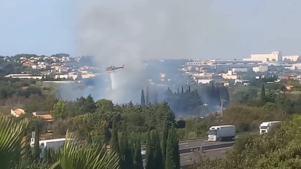 Gard : un incendie mobilise les pompiers près de Nîmes et de l’A9