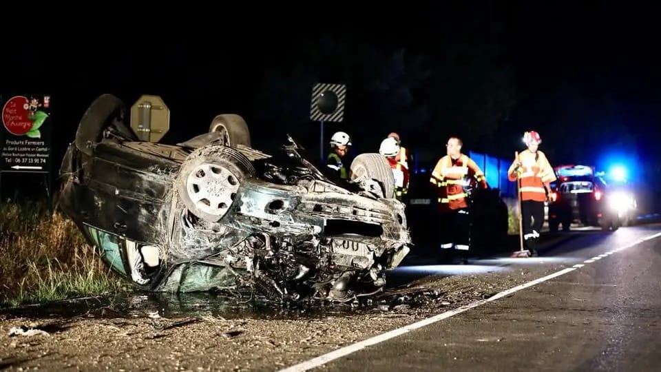Accident dans le Gard - photo SDIS 30