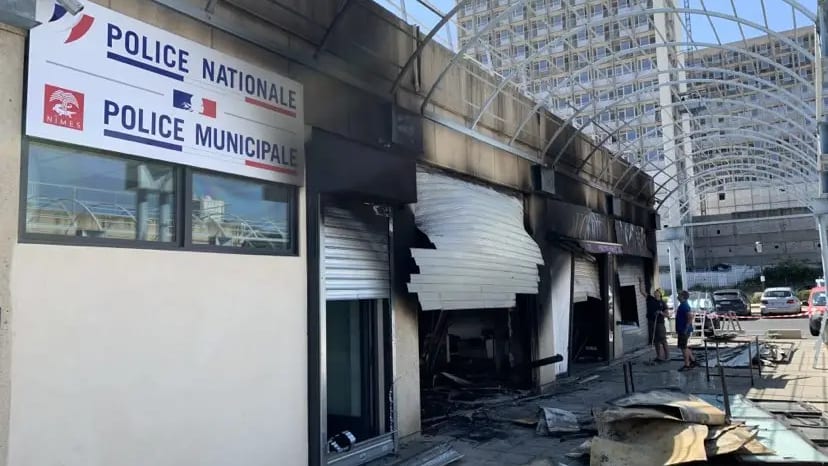 Nîmes : incendie du bureau de police à Pissevin, six personnes interpellées