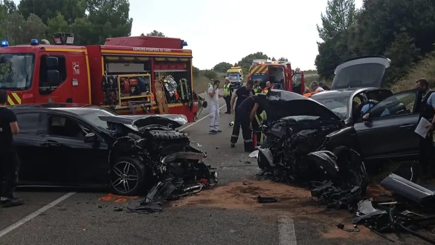 Choc frontal à Lédenon dans le Gard - Photo : conseil départemental du Gard