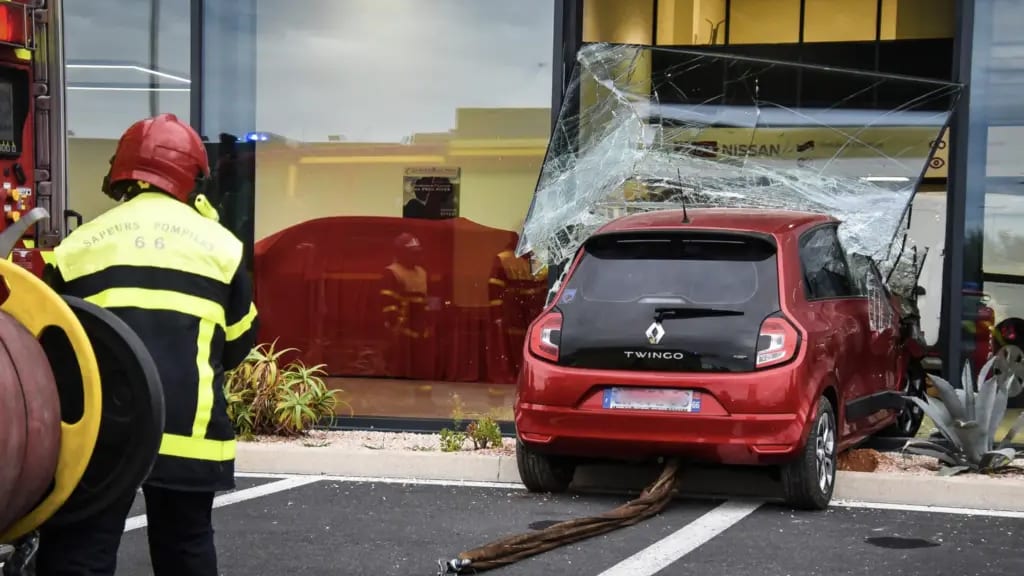Accident à Perpignan en Occitanie - photo SDIS 66
