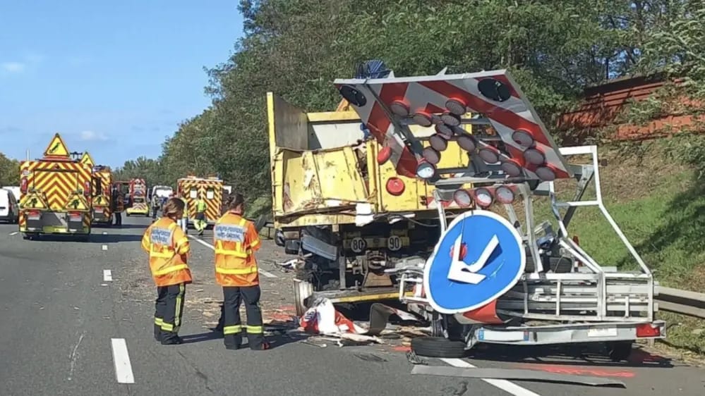 Camion Vinci Autoroutes accident - Photo : Vinci Autoroutes