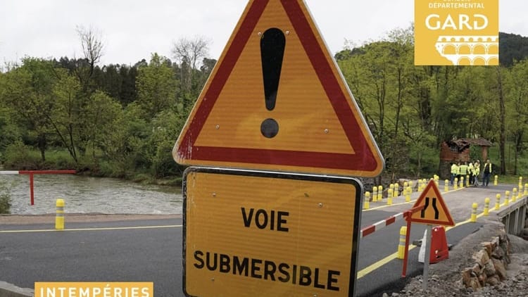 Gard : 17 ponts fermés et des éboulements constatés