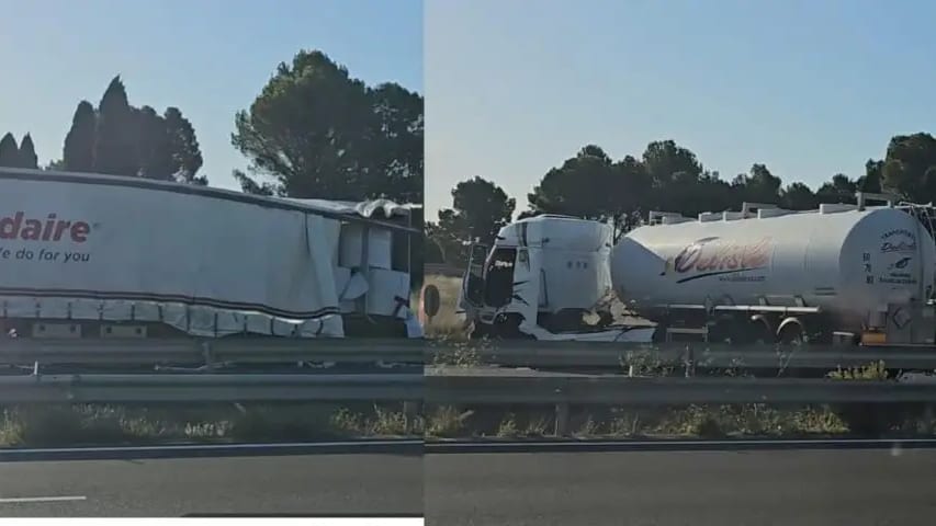 Accident sur l'Autoroute A9 - CRÉDIT PHOTO : TIM TV