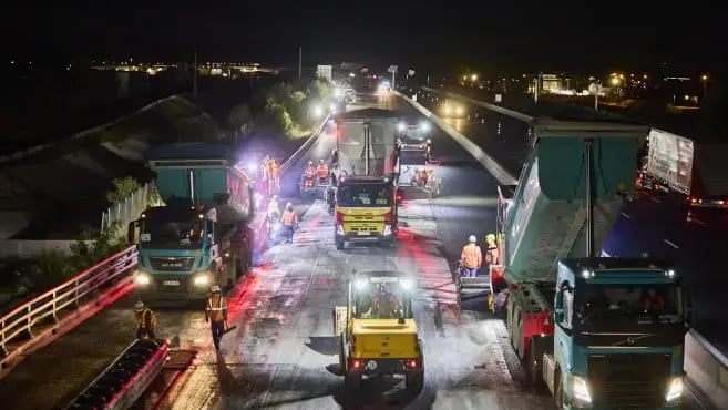 Autoroute A9 : les travaux de rénovation des chaussées sont terminées