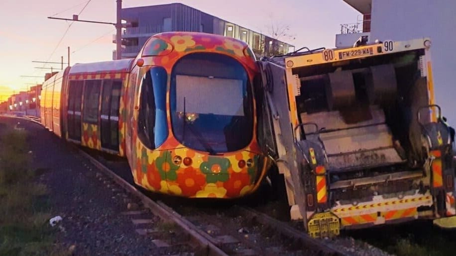 Accident de tramway à Montpellier - Photo SDIS 34