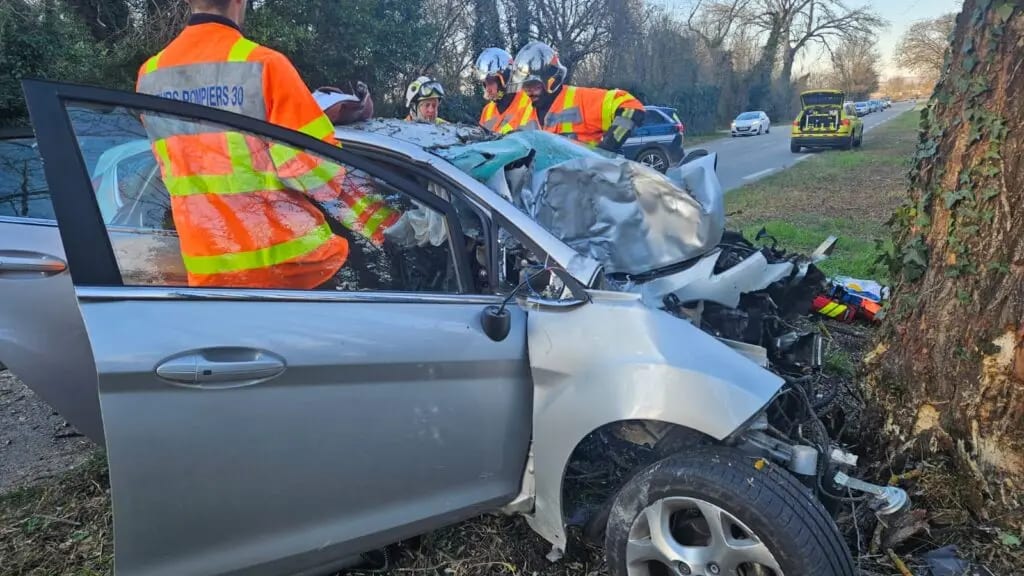 Gard : il percute un sanglier puis un arbre, un homme en urgence absolue après un accident