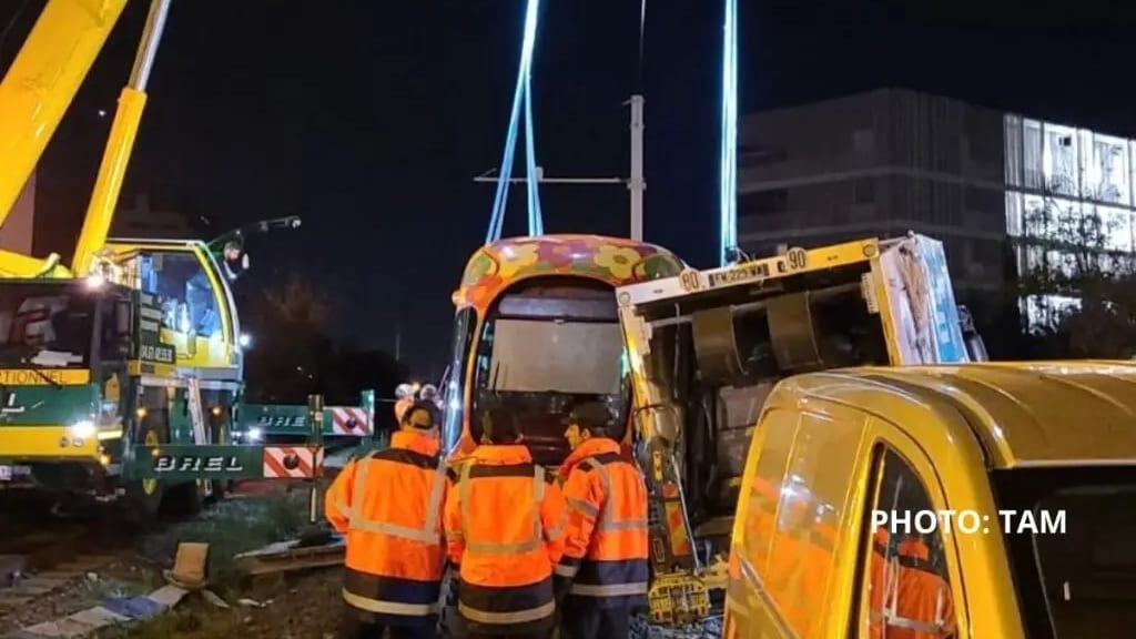 Montpellier : déraillement d’un tramway après un accident, circulation rétablie