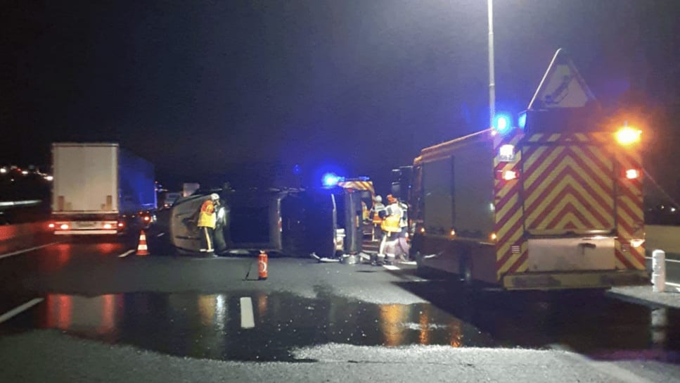 Gard : accident spectaculaire sur l’autoroute A9 ce mercredi matin