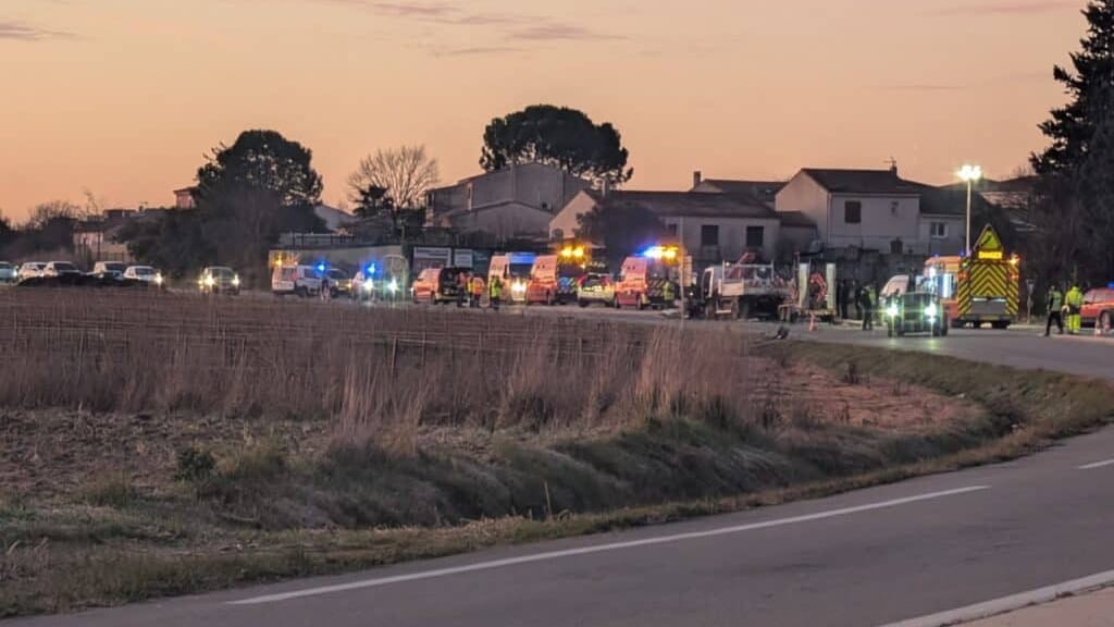 Gard : important accident en cours à Calvisson, la RD 40 coupée